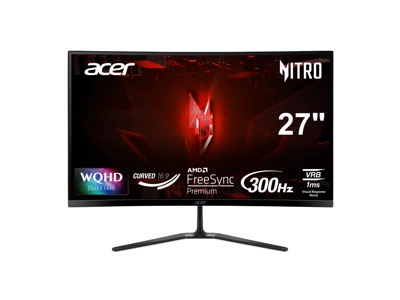 Acer Nitro 27" WQHD 2K 1440P 300Hz with AMD FreeSync Premium Technology 1ms HDR10 Built-in Speakers Curved Gaming Computer Monitor ED270U Fbmiipx
Acer Nitro 27" WQHD 2K 1440P 300Hz with AMD FreeSync Premium Technology 1ms HDR10 Built-in Speakers Curved Gaming Computer Monitor ED270U Fbmiipx