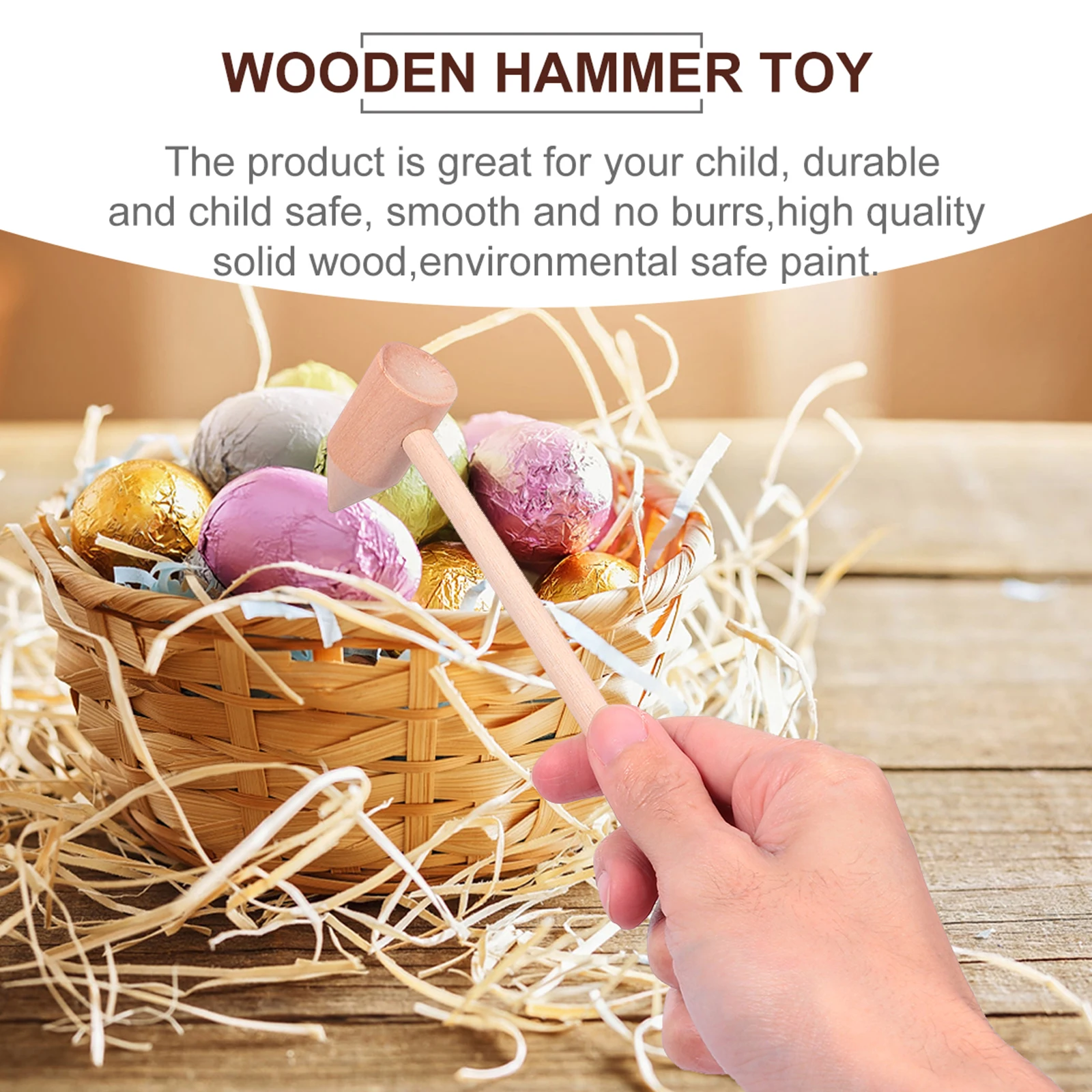 5pcs Wooden Hammers For Kids Smooth Lightweight Durable Hammer Plaything Wood Mallet Cake Shop Restaurant Hand Tool Use
5pcs Wooden Hammers For Kids Smooth Lightweight Durable Hammer Plaything Wood Mallet Cake Shop Restaurant Hand Tool Use