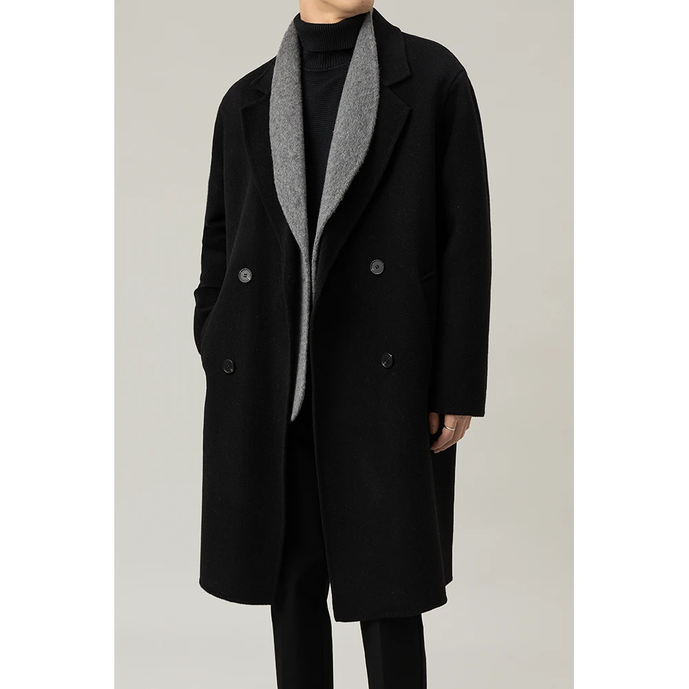 Faionable Double-Faced Woolen Men's Coat 00% Wool Mid-Length Autumn Winter New Sle Casual Busin Suit Jaet
Faionable Double-Faced Woolen Men's Coat 00% Wool Mid-Length Autumn Winter New Sle Casual Busin Suit Jaet