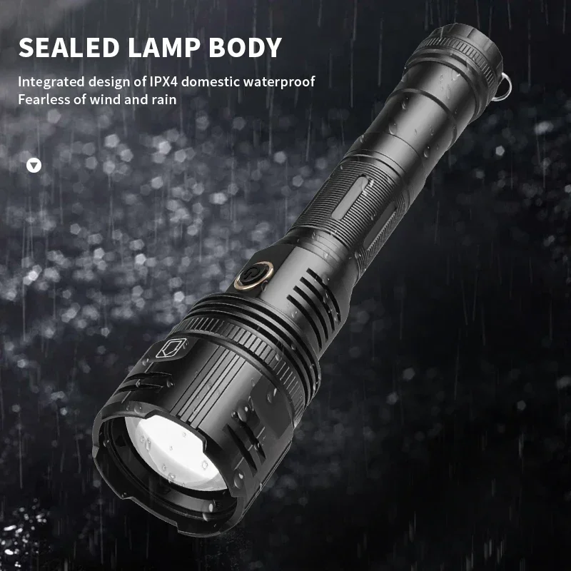Super bright flashlight, strong light, long range, long battery life, large capacity, rechargeable zoom, outdoor home use
Super bright flashlight, strong light, long range, long battery life, large capacity, rechargeable zoom, outdoor home use