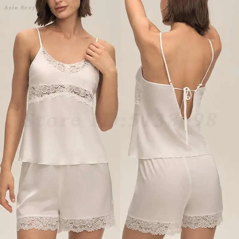 Сексуальный женский пижамный комплект на подтяжках, одежда для сна, кружевной топ с открытой спиной и шорты, пижамный костюм, домашняя одежда, летняя ночная рубашка, домашняя одежда
Сексуальный женский пижамный комплект на подтяжках, одежда для сна, кружевной топ с открытой спиной и шорты, пижамный костюм, домашняя одежда, летняя ночная рубашка, домашняя одежда
