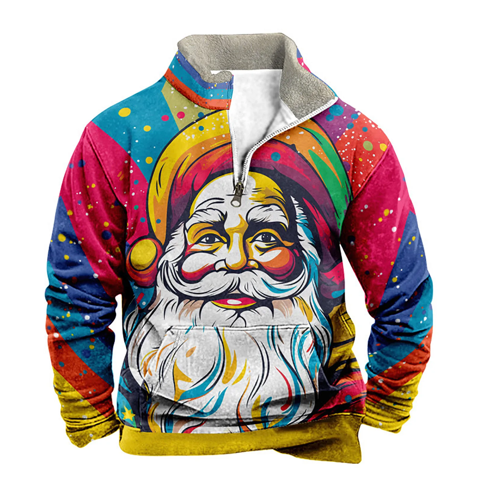 Mens Christmas Hoodie Santa Claus Printed Zipper Stand-Up Collar Pullovers Xmas Vintage Oversized Thicken Streetwear Sweatshirts
Mens Christmas Hoodie Santa Claus Printed Zipper Stand-Up Collar Pullovers Xmas Vintage Oversized Thicken Streetwear Sweatshirts