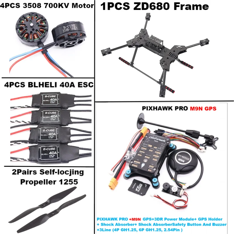 НОВЫЙ ZD680 PRO M8N/M9N/M10, полностью углеродное волокно, шестиротор, складной рычаг, комплект рамы для гексакоптера PIXHAWK с несъемным шасси
НОВЫЙ ZD680 PRO M8N/M9N/M10, полностью углеродное волокно, шестиротор, складной рычаг, комплект рамы для гексакоптера PIXHAWK с несъемным шасси