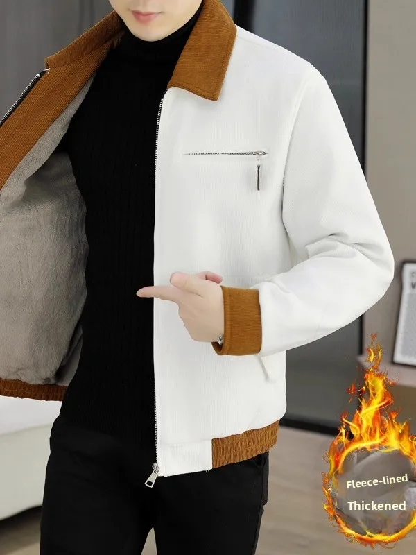 Men's Fce Lined Thiened Casual Jaet Stand Collar Corduroy Faion Outerwear Stand Fit Long Sve Zipper Closure
Men's Fce Lined Thiened Casual Jaet Stand Collar Corduroy Faion Outerwear Stand Fit Long Sve Zipper Closure