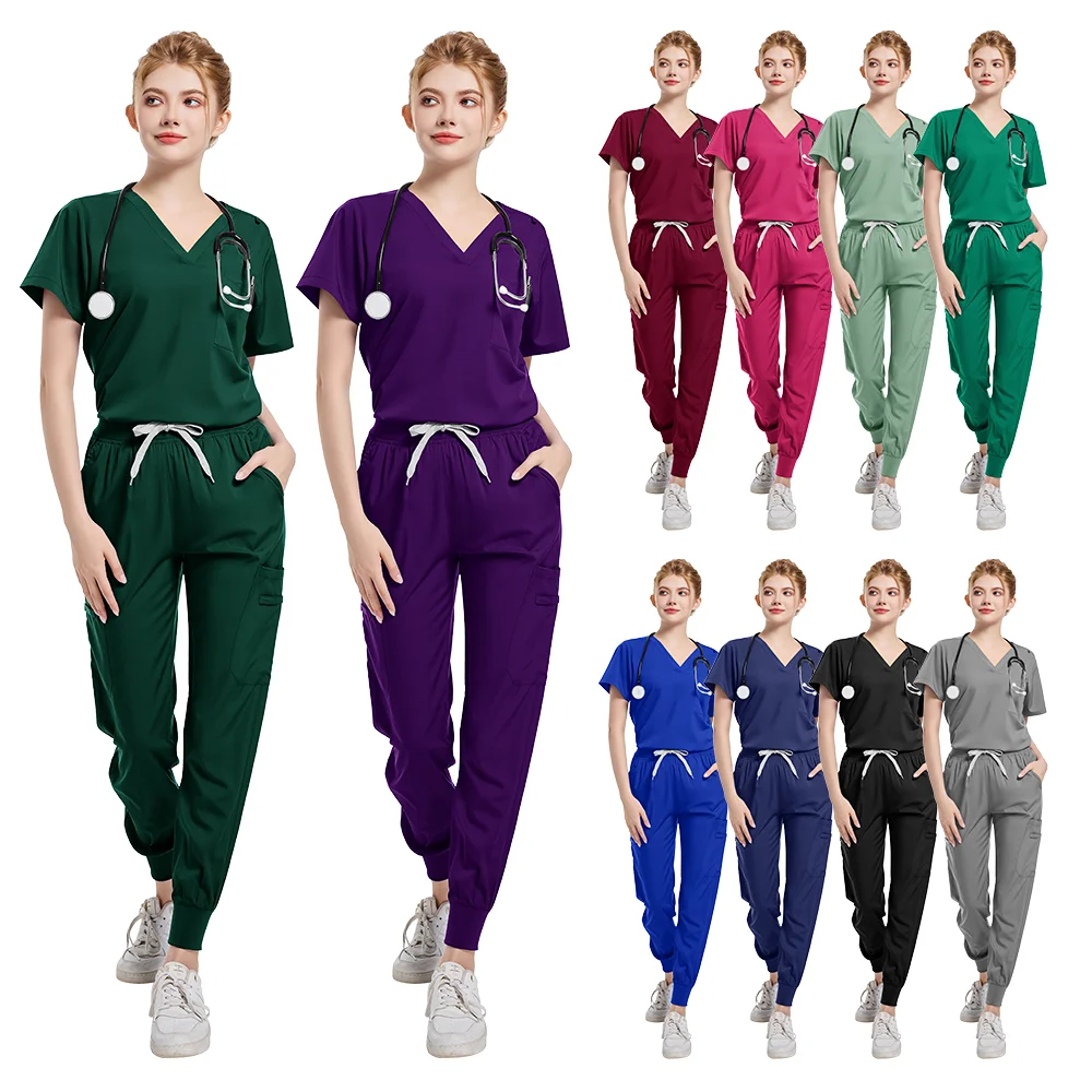 Clinical Uniform Fashion Scrubs Suit Hospital Scrub Joggers Medical Clothing Doctor Nursing for Women Set
Clinical Uniform Fashion Scrubs Suit Hospital Scrub Joggers Medical Clothing Doctor Nursing for Women Set