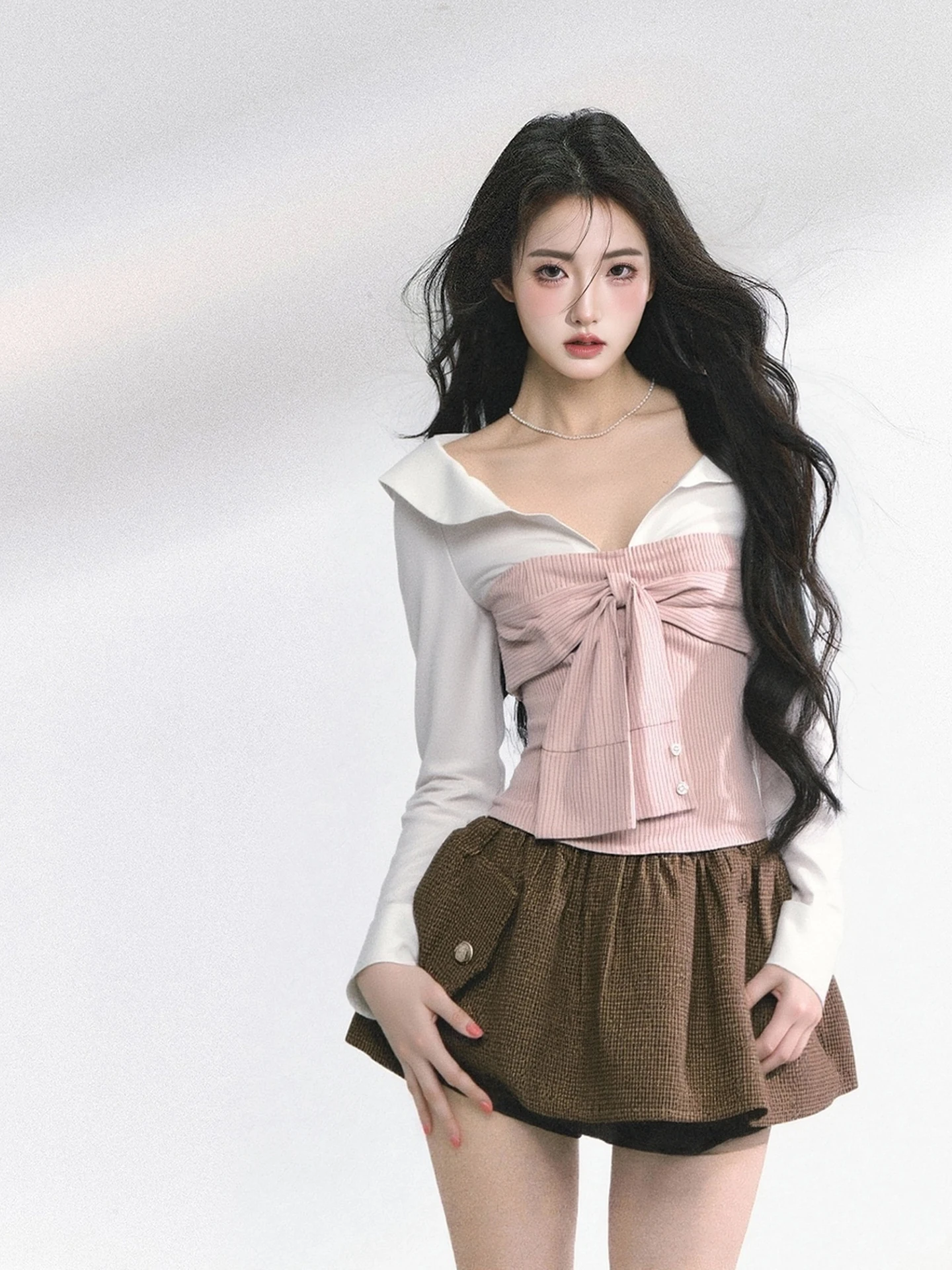 Korean Sle Long Sve T-irt Striped Tie-Dye Splicing Soft Comfortable Women's Faion Autumn Winter New Arrival Hot Girl...
Korean Sle Long Sve T-irt Striped Tie-Dye Splicing Soft Comfortable Women's Faion Autumn Winter New Arrival Hot Girl...