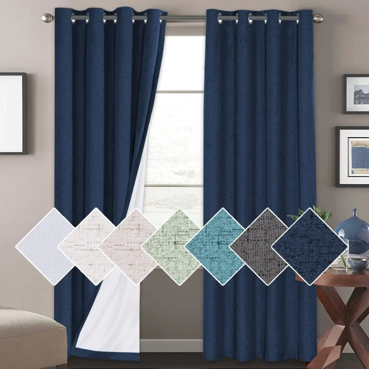 H.Versailtex 100% Blackout Curtains For Bedroom 108 Inches Long Grommet Linen Face Full Light Blocking Curtain Drapes For
H.Versailtex 100% Blackout Curtains For Bedroom 108 Inches Long Grommet Linen Face Full Light Blocking Curtain Drapes For
