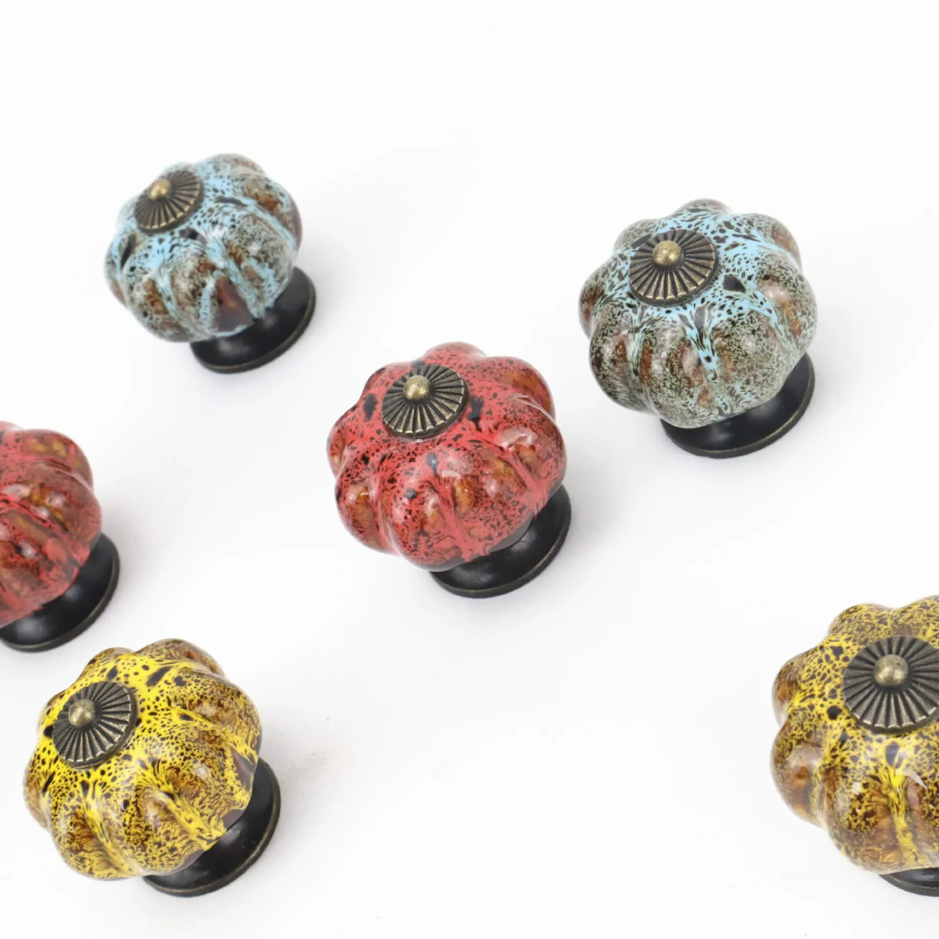 Leopard Print Pumpkin Ceramic Cabinet Door Handle Solid Wood Wardrobe Single-hole Drawer Handle Furniture Hardware
Leopard Print Pumpkin Ceramic Cabinet Door Handle Solid Wood Wardrobe Single-hole Drawer Handle Furniture Hardware