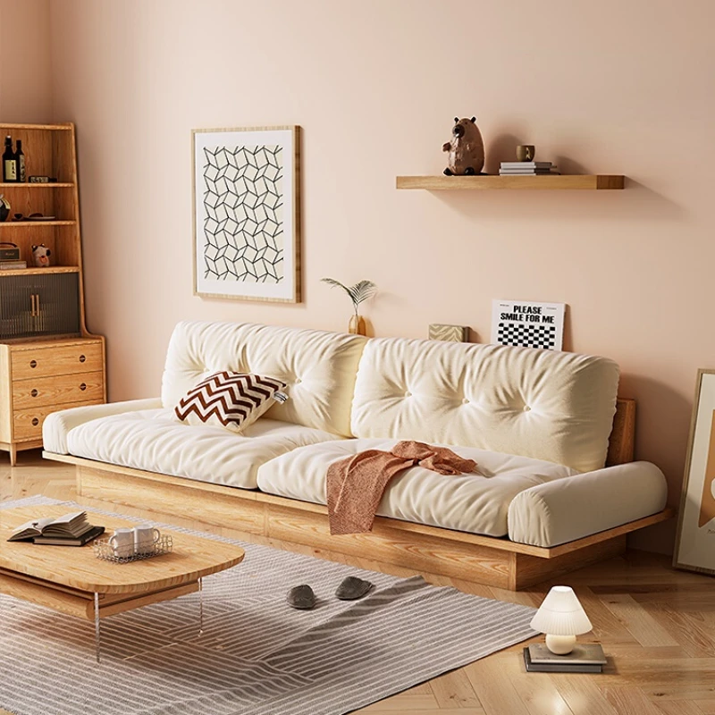 Japanese style sofa, living room, all solid wood frame, log style fabric sofa
Japanese style sofa, living room, all solid wood frame, log style fabric sofa