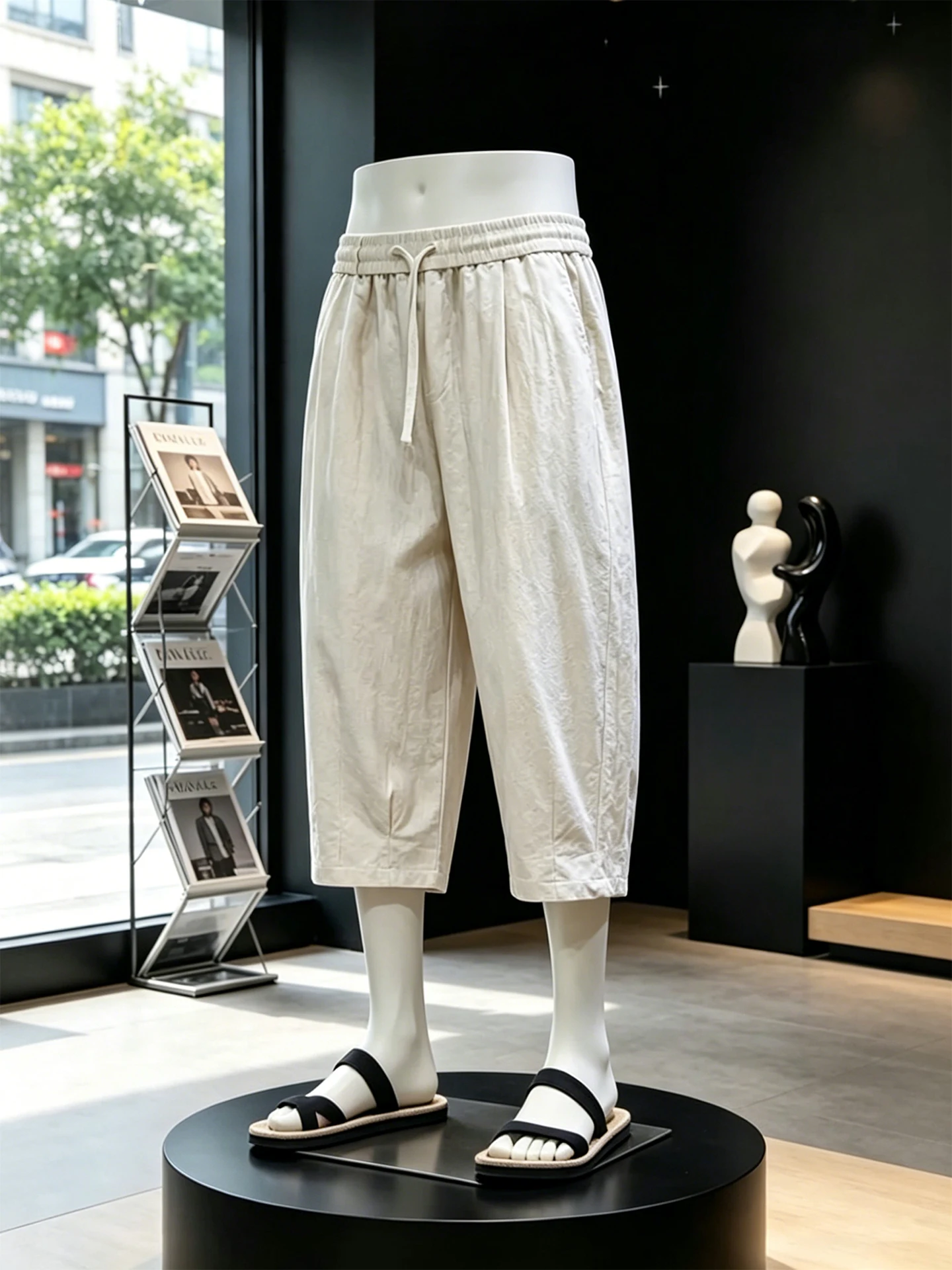 Men's Summer Lightweight Linen Cotton Wide Leg Lantern Pants Casual Loose Fit Seven-Foot Loose Trousers Fashionable Straight Cut
Men's Summer Lightweight Linen Cotton Wide Leg Lantern Pants Casual Loose Fit Seven-Foot Loose Trousers Fashionable Straight Cut