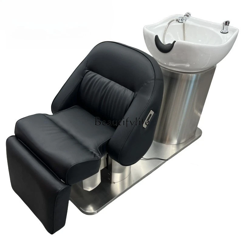 High-end electric lift hair salon special flush bed ceramic basin stainless steel beauty salon bed
High-end electric lift hair salon special flush bed ceramic basin stainless steel beauty salon bed