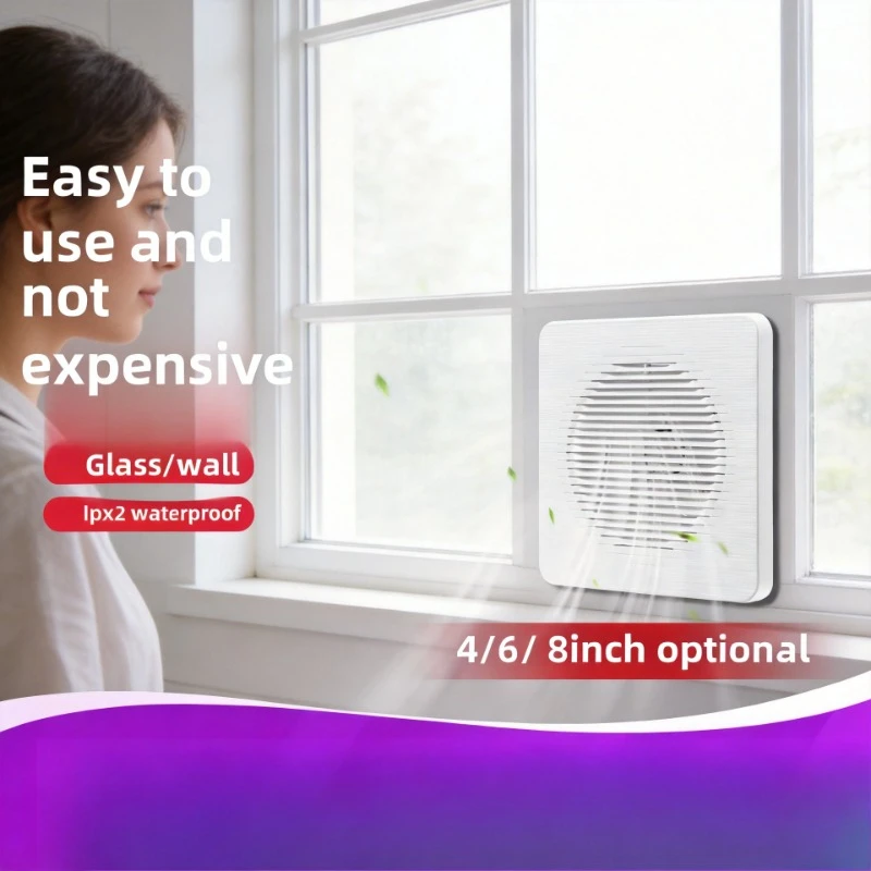 Powerful Wall Window Mounted Exhaust Fan, Household Ventilation Fan for Bathroom Kitchen
Powerful Wall Window Mounted Exhaust Fan, Household Ventilation Fan for Bathroom Kitchen