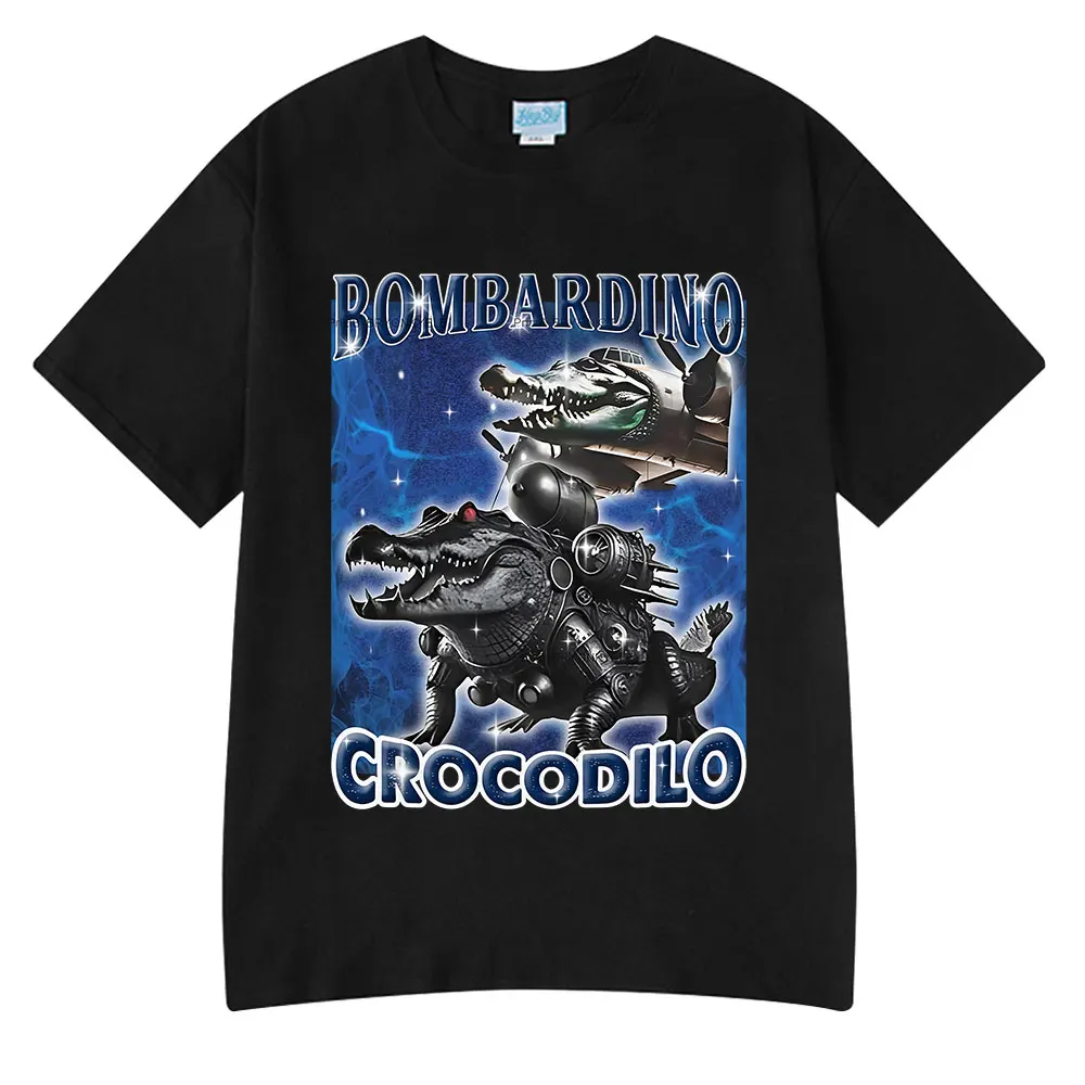 Bombardiro Crocodilo T-shirt Funny Meme Crocodile Plane Bomber Italian Brainrot T-shirt Men Women Short Sleeve T Shirts Tops
Bombardiro Crocodilo T-shirt Funny Meme Crocodile Plane Bomber Italian Brainrot T-shirt Men Women Short Sleeve T Shirts Tops