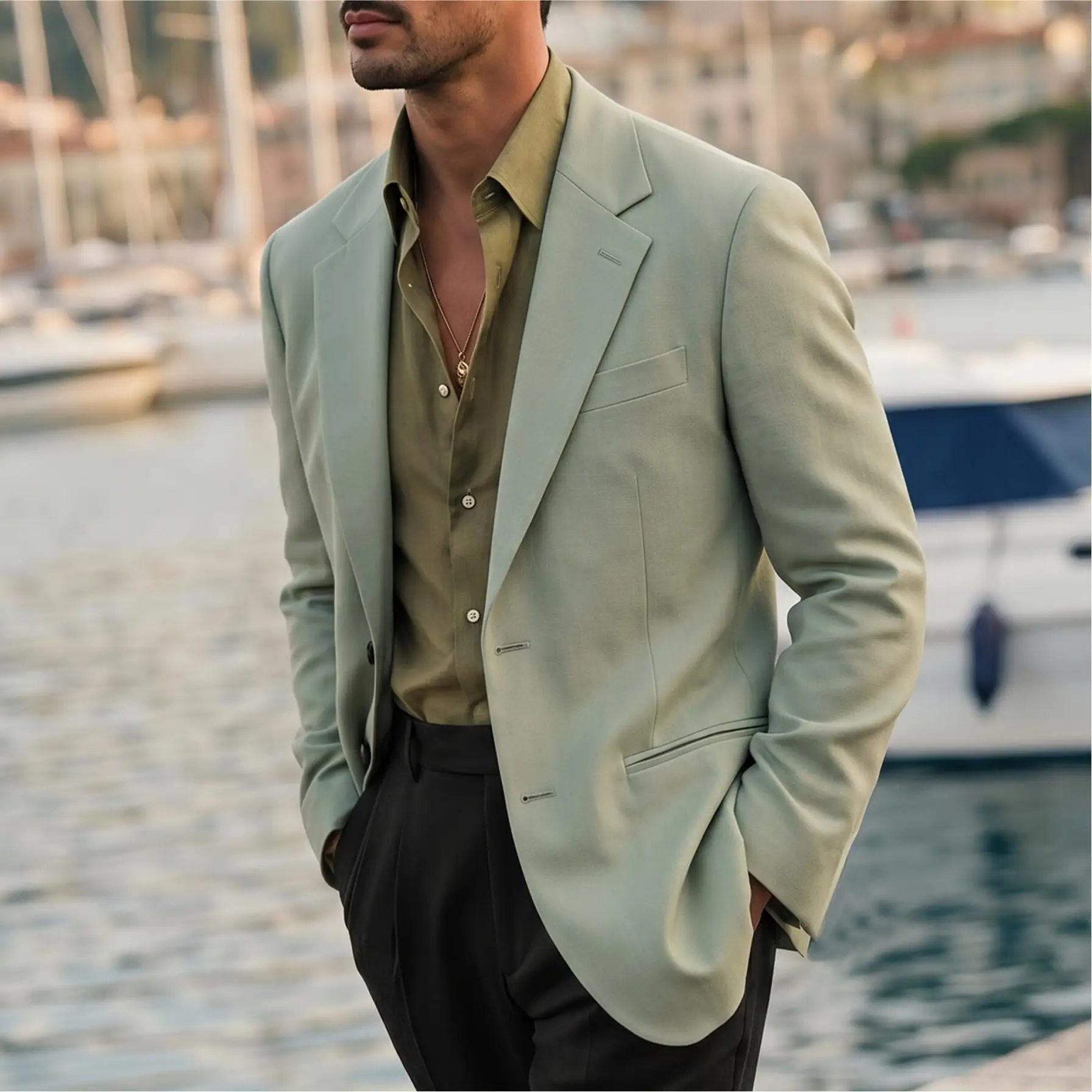Summer Men's Linen Blazer Slim Fit Formal Business Lightweight Casual Suit Jacket Breathable Notch Lapel Sport Coat for Beach
Summer Men's Linen Blazer Slim Fit Formal Business Lightweight Casual Suit Jacket Breathable Notch Lapel Sport Coat for Beach