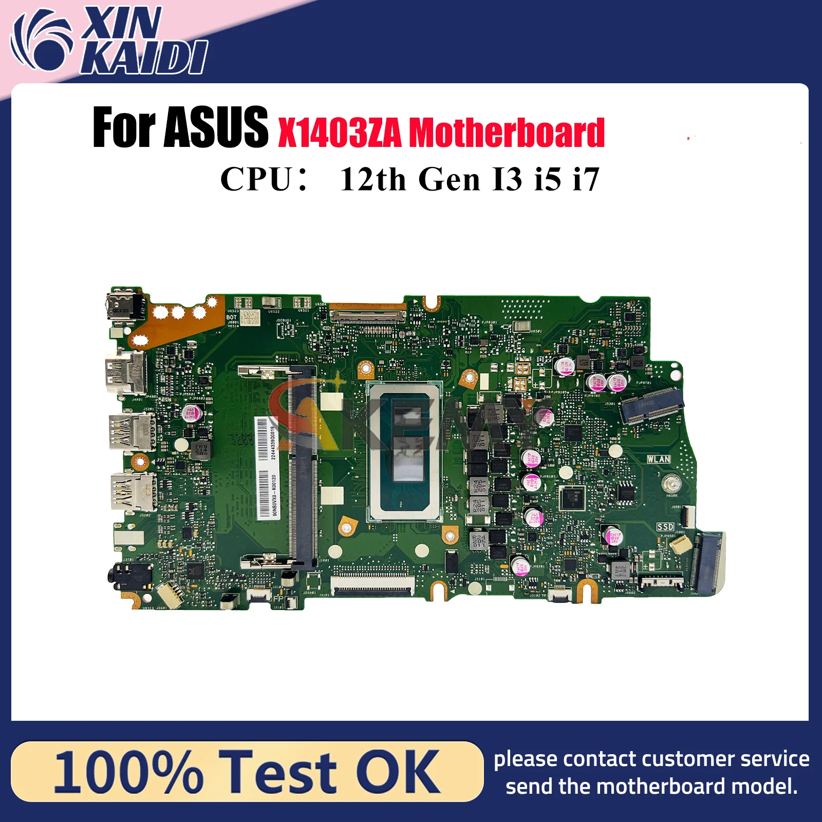 X1403ZA Материнская плата для ноутбука ASUS VivoBook X1403ZA X1403Z Материнская плата для ноутбука с I3 i5 i7 12-го поколения 100% тест, ОК, быстрая доставка
X1403ZA Материнская плата для ноутбука ASUS VivoBook X1403ZA X1403Z Материнская плата для ноутбука с I3 i5 i7 12-го поколения 100% тест, ОК, быстрая доставка