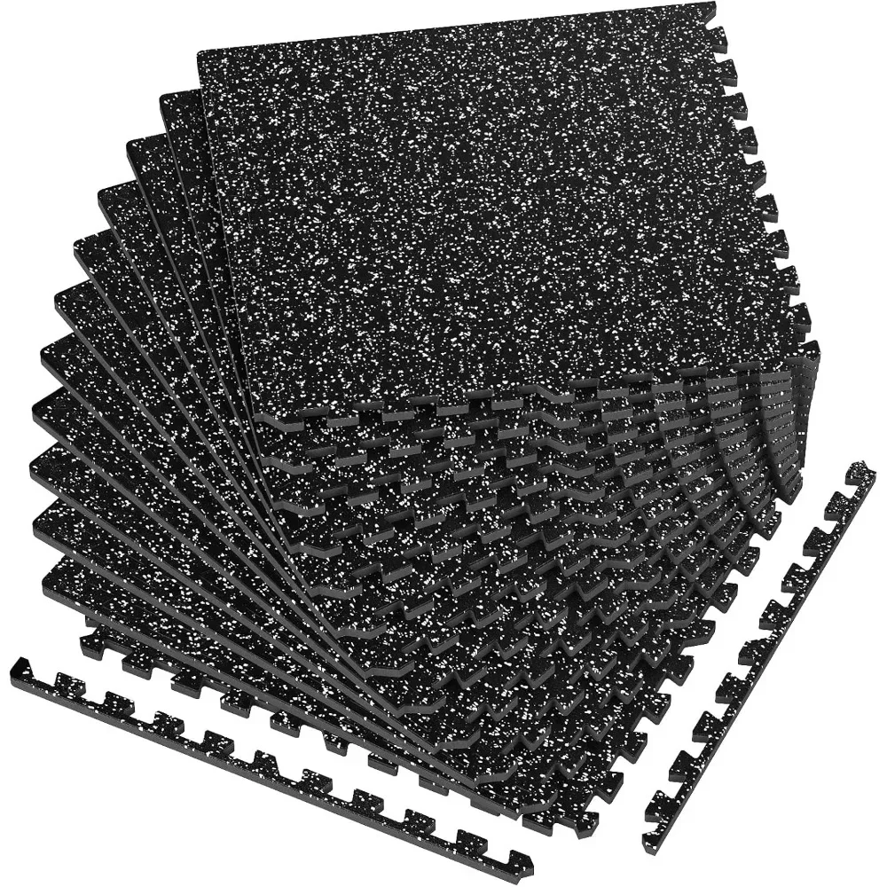 1/2in Thick 48 Sq Ft Rubber Top High Density EVA Foam Exercise Gym Mats Non-Slip 12 Pcs - 24 x 24in Tile
1/2in Thick 48 Sq Ft Rubber Top High Density EVA Foam Exercise Gym Mats Non-Slip 12 Pcs - 24 x 24in Tile