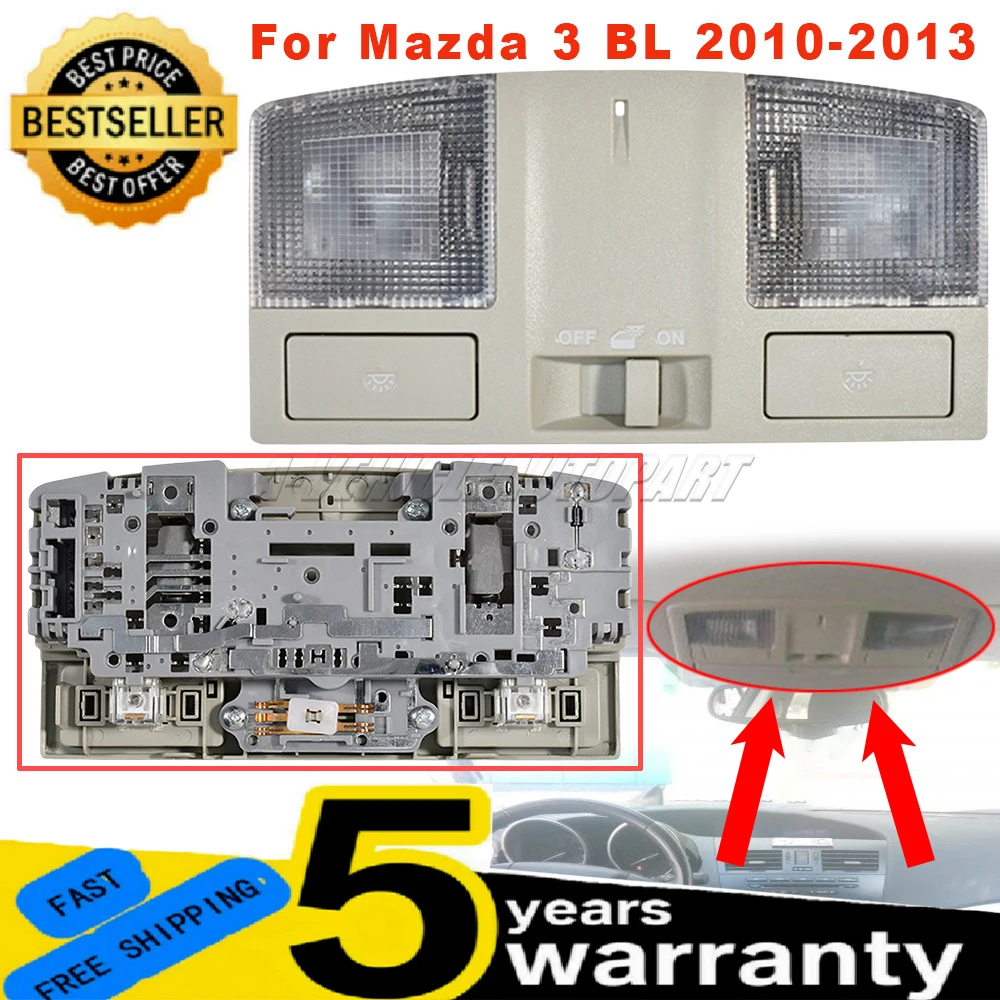 New Interior Roof Light Reading Lights Assembly Car Accessories Front Ceiling Lamp Replacement For Mazda 3 BL 2010-2013
New Interior Roof Light Reading Lights Assembly Car Accessories Front Ceiling Lamp Replacement For Mazda 3 BL 2010-2013