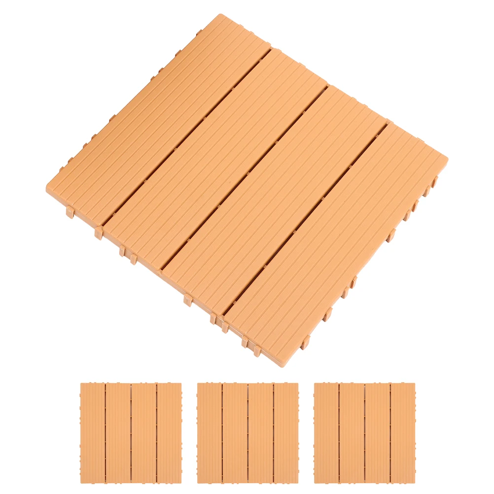 4 Pcs Outdoor Floor Tiles Interlocking Deck Durable Artificial Wood for Garden Patio Balcony Yard Waterproof Easy Assembly Long
4 Pcs Outdoor Floor Tiles Interlocking Deck Durable Artificial Wood for Garden Patio Balcony Yard Waterproof Easy Assembly Long