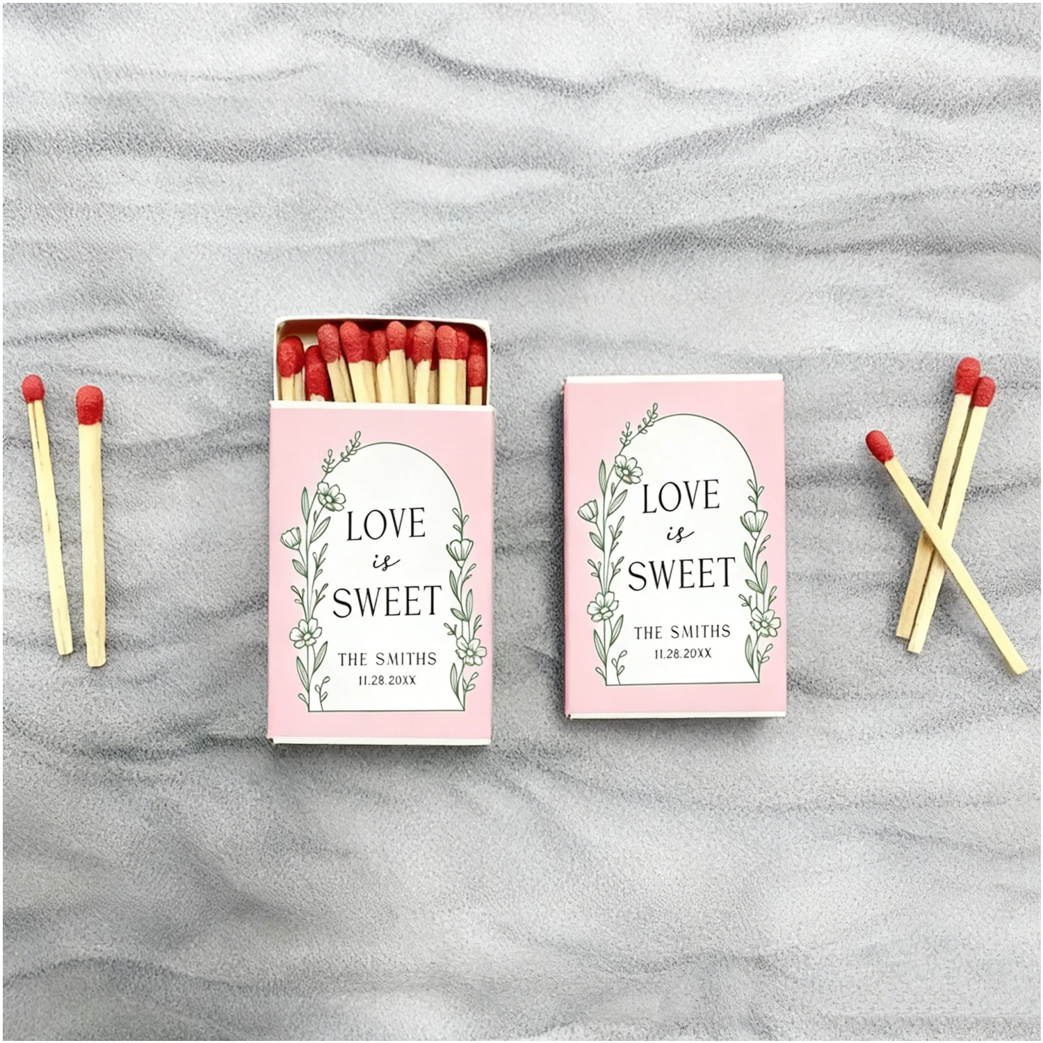Romantic Personalized Wedding Safety Matches, Custom Matchboxes for Wedding Décor & Party Favors
Romantic Personalized Wedding Safety Matches, Custom Matchboxes for Wedding Décor & Party Favors