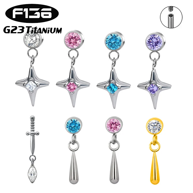 1PC G23 Titanium Piercing Jewelry Accessories Ear Studs Internal Thread Lip Stud Helix Tragus Cartilage Zircon Pendant Rook Lobe
1PC G23 Titanium Piercing Jewelry Accessories Ear Studs Internal Thread Lip Stud Helix Tragus Cartilage Zircon Pendant Rook Lobe