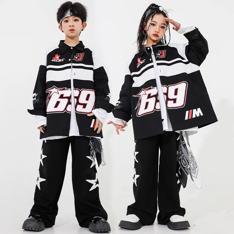 Kids Hip Hop Clothing Streetwear Jacket Top Black Casual Pockets Buckle Cargo Pants for Girl Boy Jazz Dance Costume Clothes
Kids Hip Hop Clothing Streetwear Jacket Top Black Casual Pockets Buckle Cargo Pants for Girl Boy Jazz Dance Costume Clothes