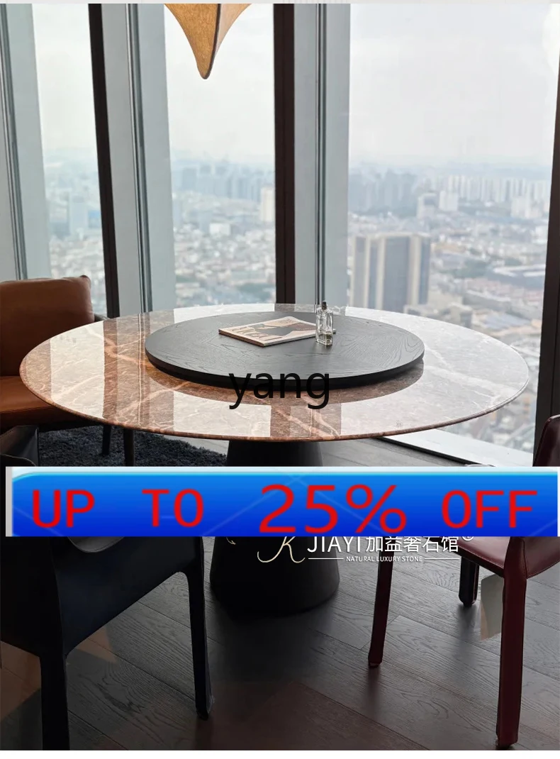 Lmm pure natural marble solid wood dining table with turntable minimalist dining table round
Lmm pure natural marble solid wood dining table with turntable minimalist dining table round