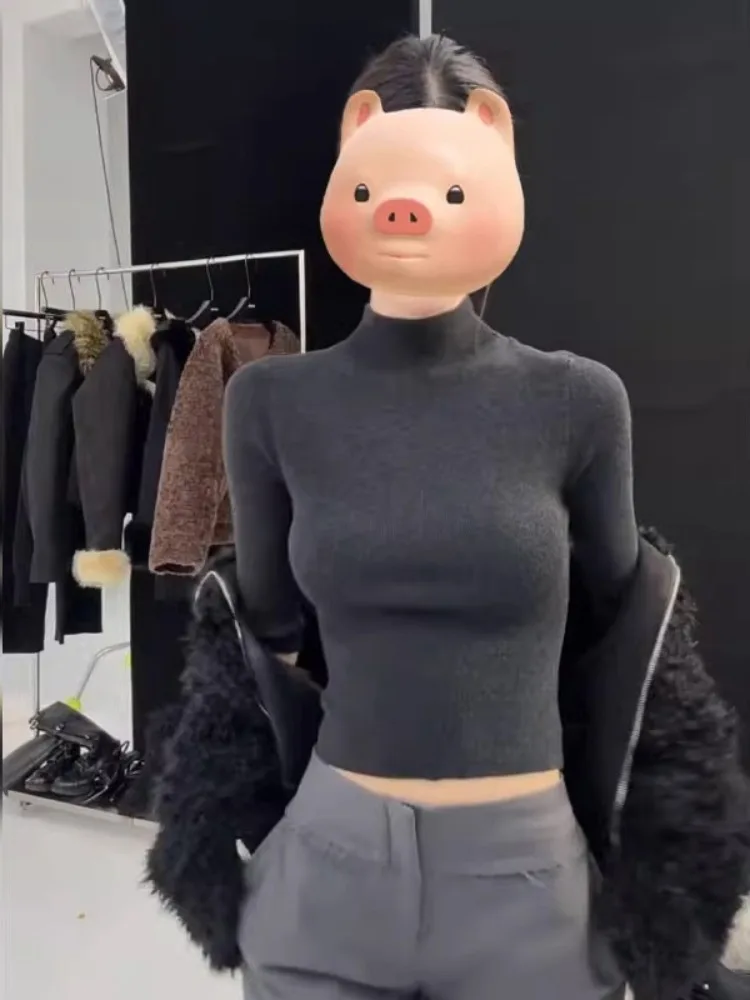 Женский вязаный свитер ey f High Ne, плотный, с высокой талией, внутренняя одежда, базовая одежда, корейская мода ранней осени
Женский вязаный свитер ey f High Ne, плотный, с высокой талией, внутренняя одежда, базовая одежда, корейская мода ранней осени