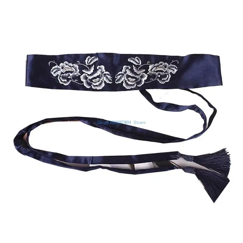 N7YF Chinese Hanfu Clothing Waistband with Embroidery Flower Pattern Wide Tie Belt Wrap Dresses Waist Belt Girdle Corsets
N7YF Chinese Hanfu Clothing Waistband with Embroidery Flower Pattern Wide Tie Belt Wrap Dresses Waist Belt Girdle Corsets