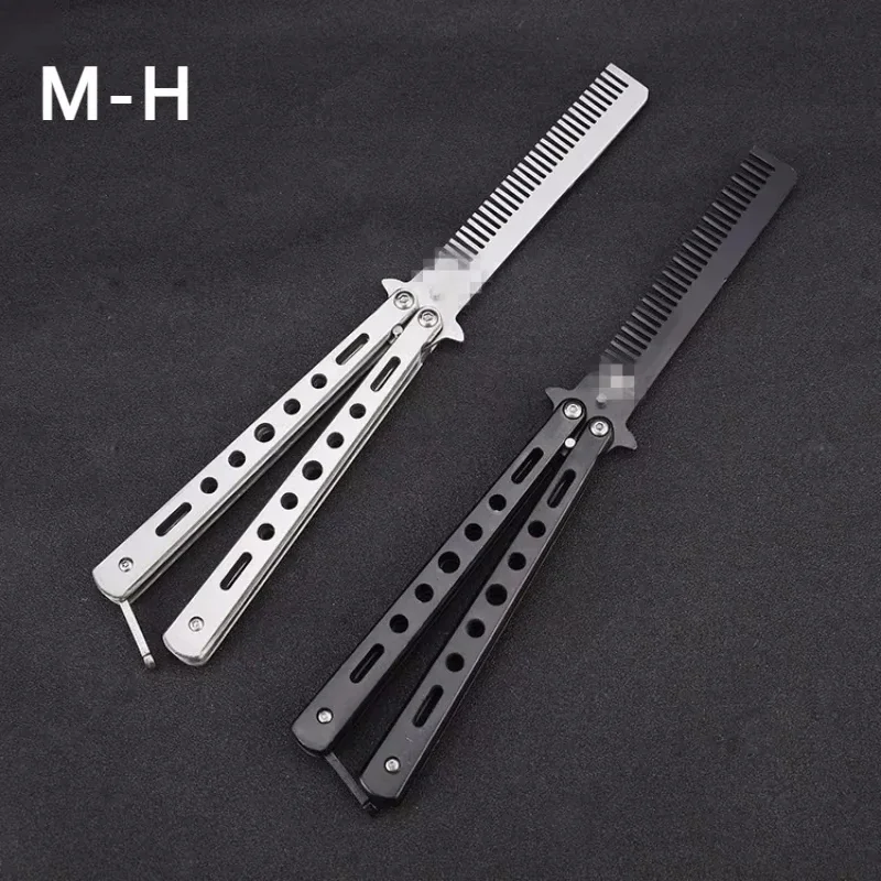 Foldable Comb Stainless Steel Practice Training Butterfly Knife Comb Beard Moustache Brushe Salon Hairdressing Hair Styling Tool
Foldable Comb Stainless Steel Practice Training Butterfly Knife Comb Beard Moustache Brushe Salon Hairdressing Hair Styling Tool
