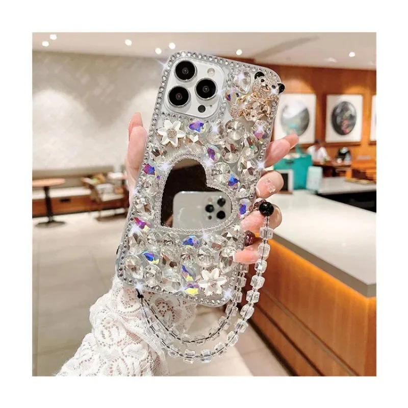 Shockproof Phone Case with Diamond Makeup Mirror for Women, Luxury Back Cover for iPhone 15, 16 Pro Max, 14, 13, 12
Shockproof Phone Case with Diamond Makeup Mirror for Women, Luxury Back Cover for iPhone 15, 16 Pro Max, 14, 13, 12