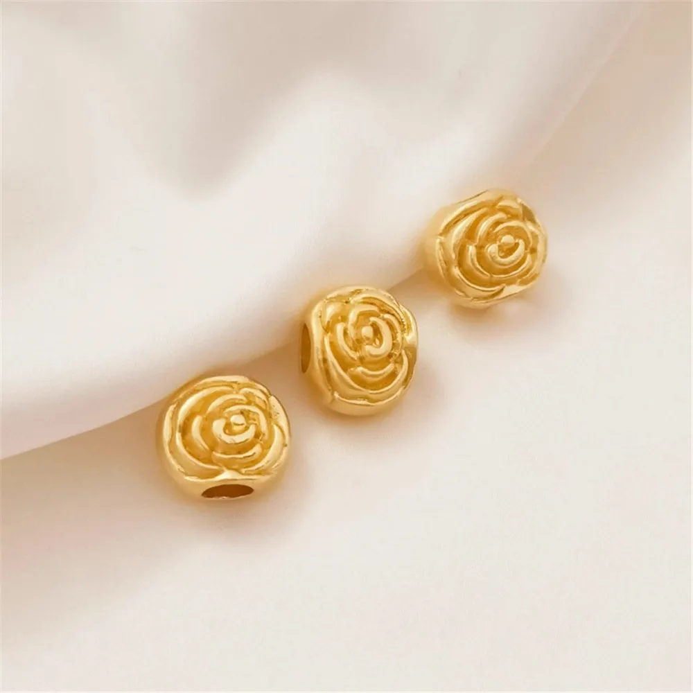 Ancient-style Gold Accessories 18K Gold-coated Matte Gold Large Holes Double-sided Rose-shaped Beads DIY Handcrafted Jewelry
Ancient-style Gold Accessories 18K Gold-coated Matte Gold Large Holes Double-sided Rose-shaped Beads DIY Handcrafted Jewelry