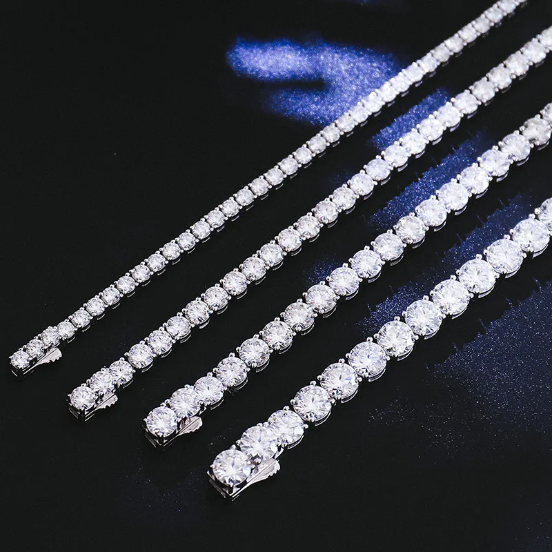 Provence 925 Sterling Silver 5mm Tennis Bracelet with DEF Round Moissanites For Women Sparkling Anniversary Wedding Fine Jewelry
Provence 925 Sterling Silver 5mm Tennis Bracelet with DEF Round Moissanites For Women Sparkling Anniversary Wedding Fine Jewelry