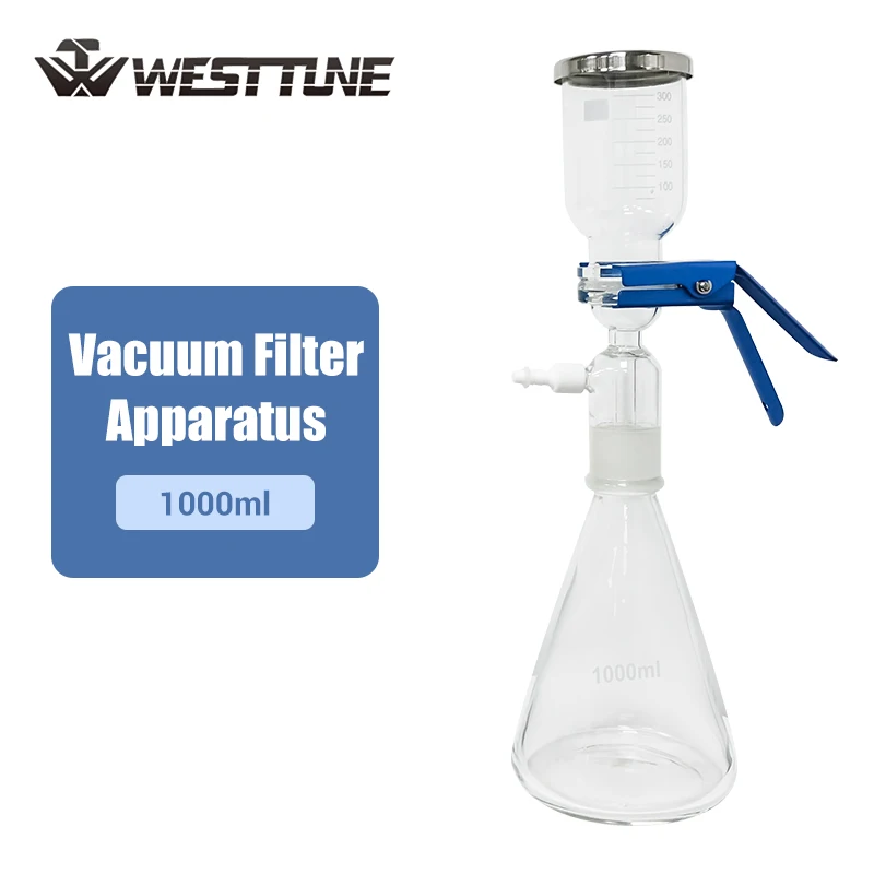Westtune 1000ml Laboratory Vacuum Filtration Distillation Apparatus Borosilicate Glass Vacuum Filtration Assembly Filter Kit
Westtune 1000ml Laboratory Vacuum Filtration Distillation Apparatus Borosilicate Glass Vacuum Filtration Assembly Filter Kit