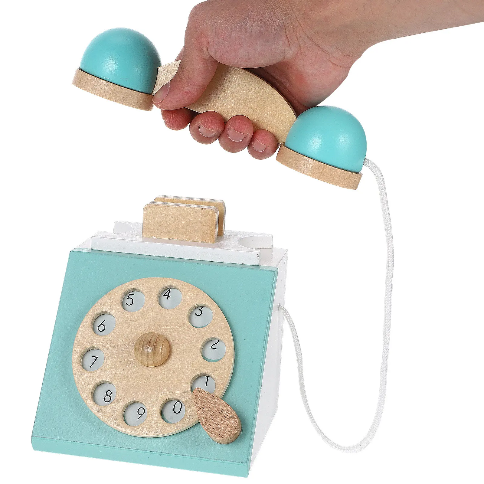 Wooden Simulation Telephone Pretend Rotary Dial Number Cognition Educational Phone Interactive Plaything
Wooden Simulation Telephone Pretend Rotary Dial Number Cognition Educational Phone Interactive Plaything