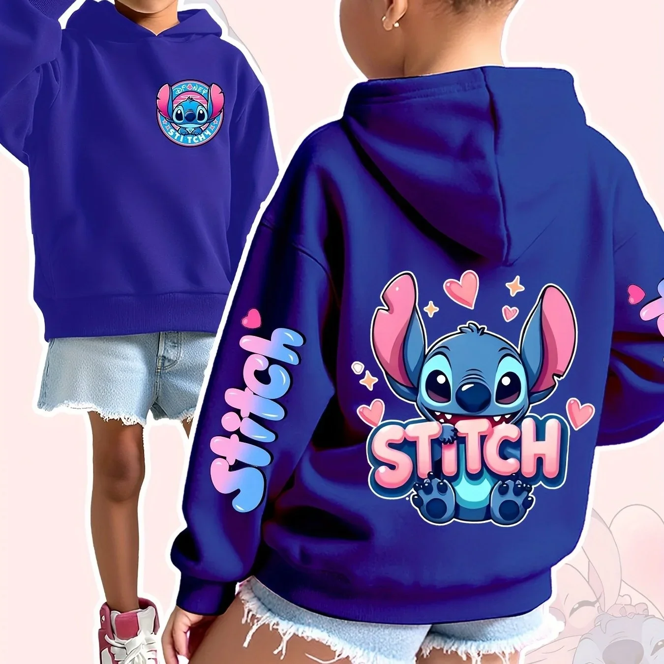 Disney Stitch Girls Boys Autumn Casual Hoodie Double-sided Printing Suitable for Birthday Gifts Teenagers Daily Outdoor Hoodie
Disney Stitch Girls Boys Autumn Casual Hoodie Double-sided Printing Suitable for Birthday Gifts Teenagers Daily Outdoor Hoodie