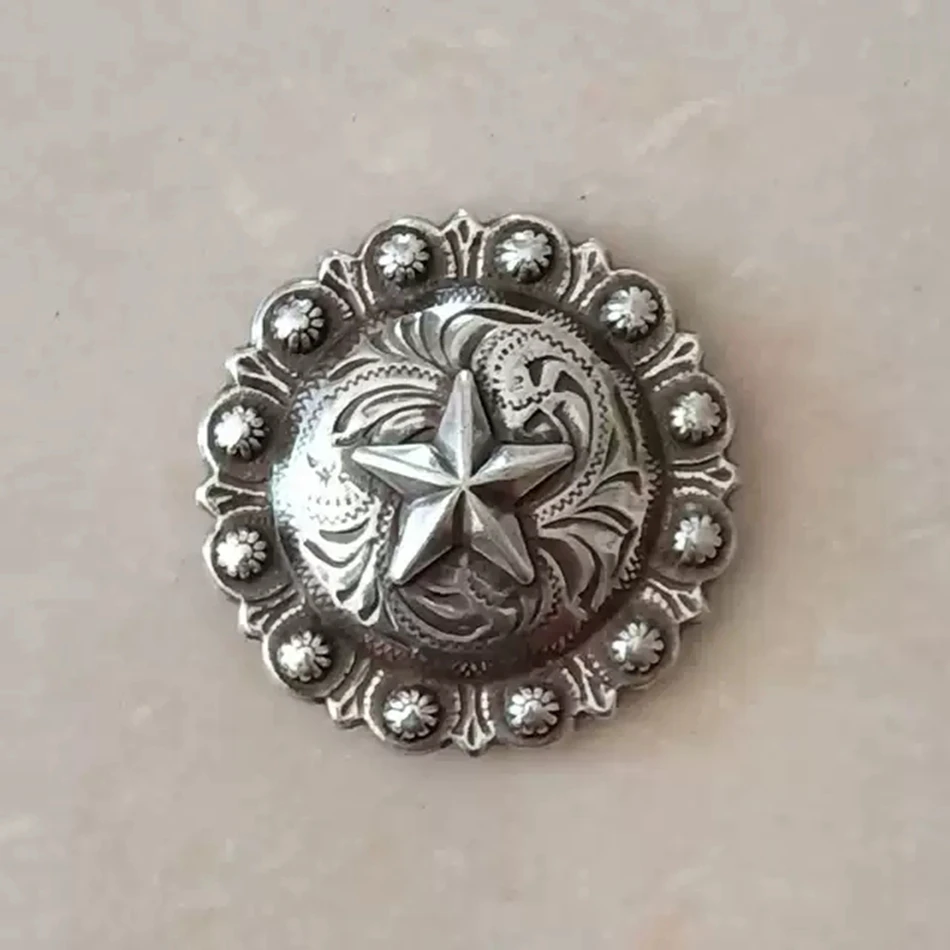 Leather craft hardware DIY Texas big berry pentagram handmade accessories, decorative fasteners, star-shaped metal accessories
Leather craft hardware DIY Texas big berry pentagram handmade accessories, decorative fasteners, star-shaped metal accessories