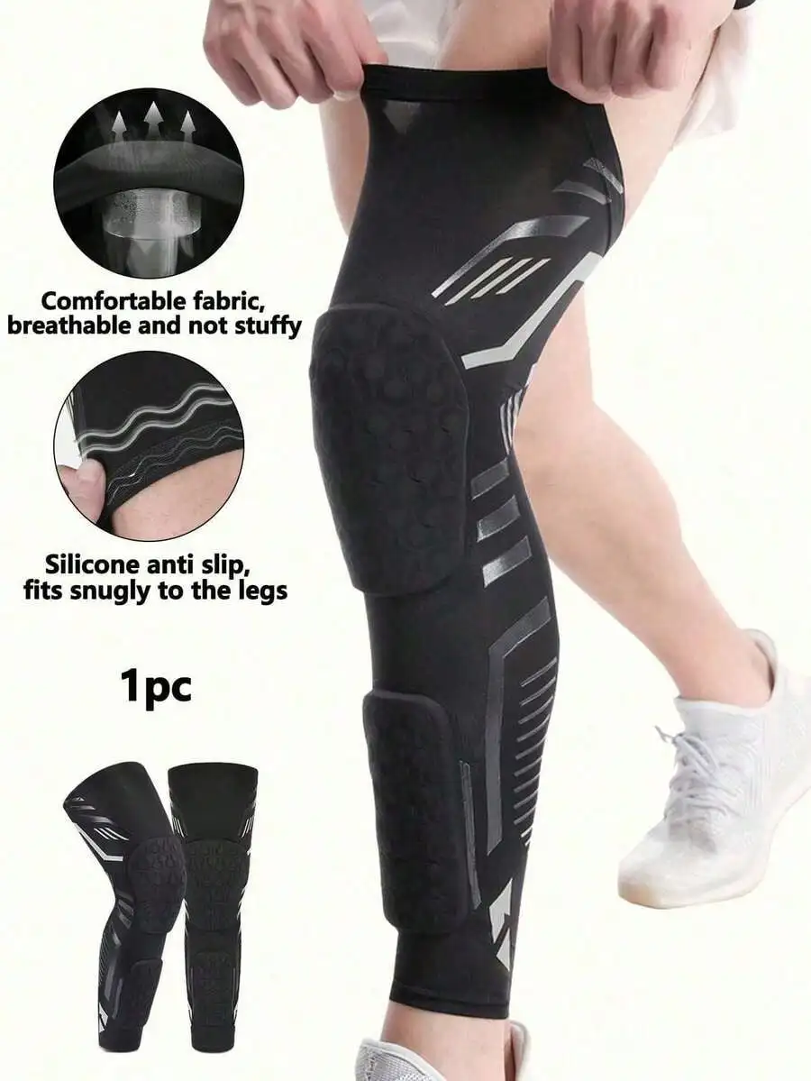 1pc/1pair,Extended Knee Protection For Sports & Fitness, Anti-Collision & Breathable Compression Knee Pads, Non-Slip Leg Protector For Basketball, Football & Cycling
1pc/1pair,Extended Knee Protection For Sports & Fitness, Anti-Collision & Breathable Compression Knee Pads, Non-Slip Leg Protector For Basketball, Football & Cycling