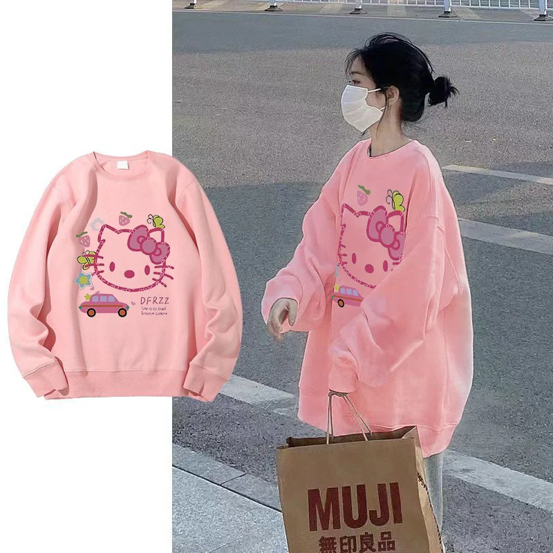Hello Kitty Long Sleeves Miniso Loose Cartoon Printing Round Neck Hoodie Autumn New Fashion Versatile Age Reduction Coat Gift
Hello Kitty Long Sleeves Miniso Loose Cartoon Printing Round Neck Hoodie Autumn New Fashion Versatile Age Reduction Coat Gift
