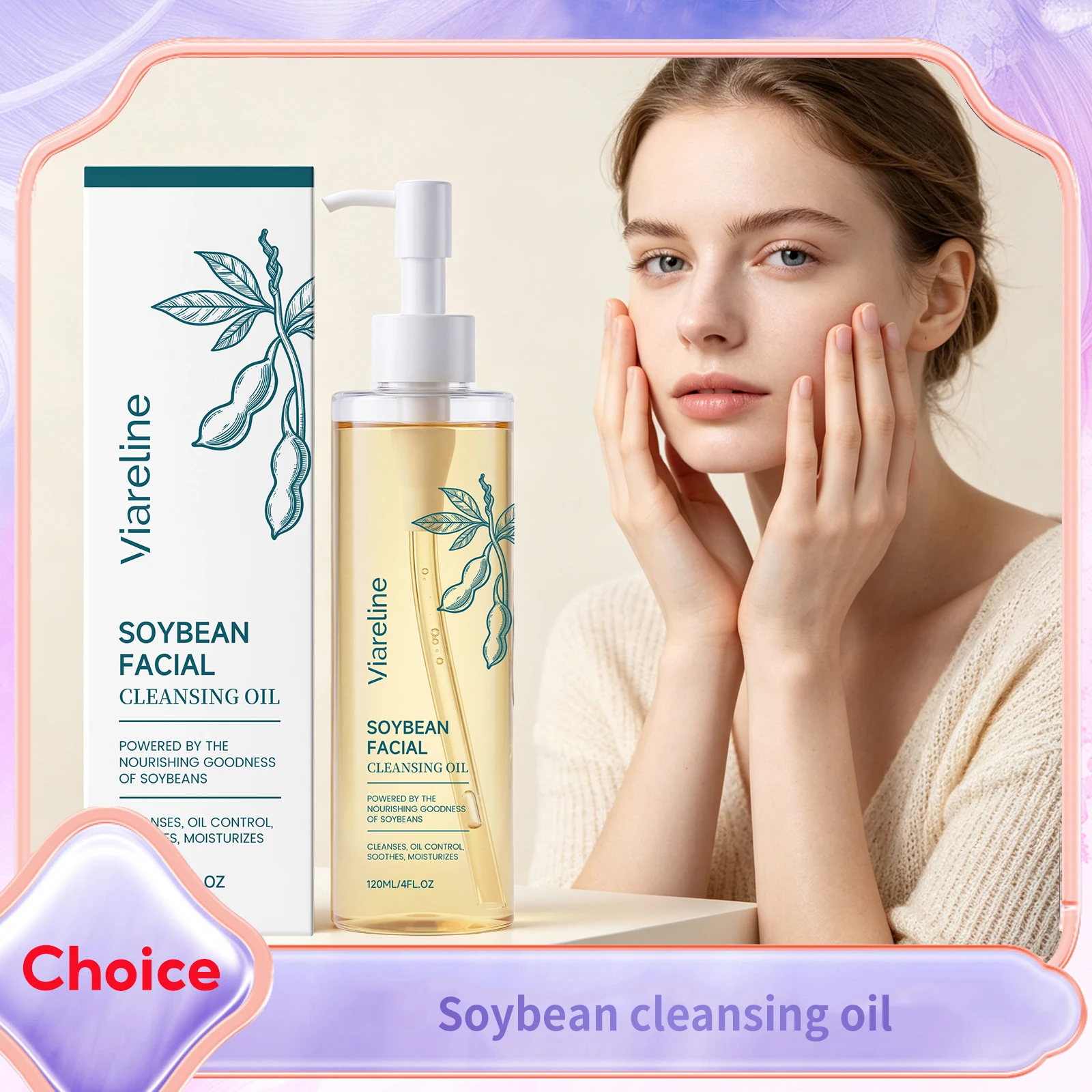 Soybea Makeup Removal Cleansing Oil Gentle Clean Pore Control Skin Exfoliating Non Irritating Brighten Hydrating Facial Cleanser
Soybea Makeup Removal Cleansing Oil Gentle Clean Pore Control Skin Exfoliating Non Irritating Brighten Hydrating Facial Cleanser
