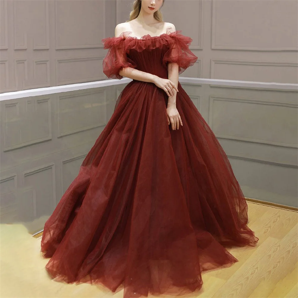 Lily Net A Line Chic Woman Evening Dresses Gown Ruched Off the Shoulder Ball Gown Strapless Night Dresses Gown robes de soirée
Lily Net A Line Chic Woman Evening Dresses Gown Ruched Off the Shoulder Ball Gown Strapless Night Dresses Gown robes de soirée
