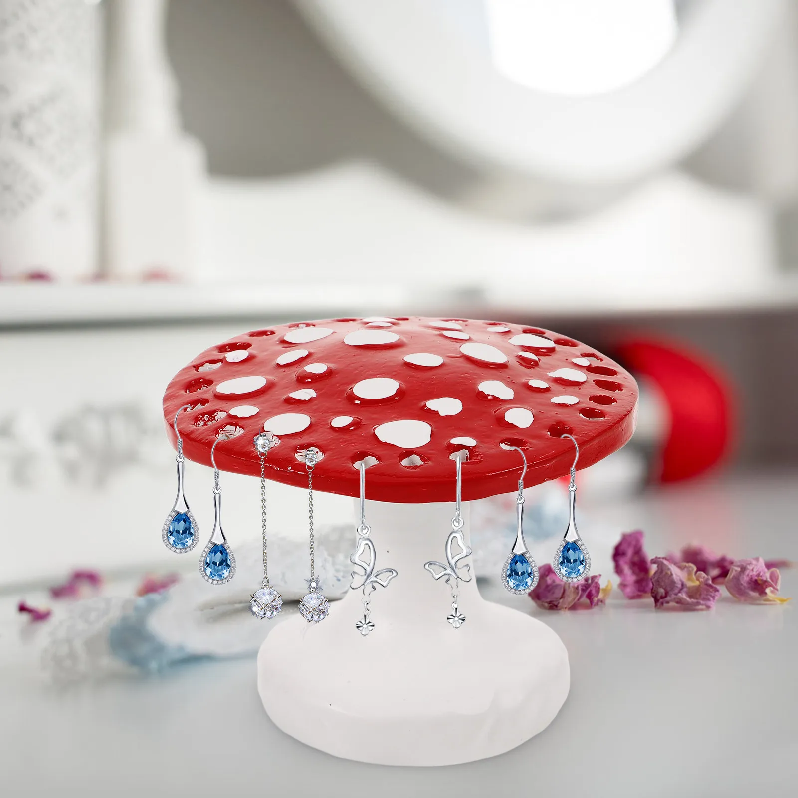 Mushroom Shaped Ear Jewelry Rack Organizer Resin Stand Decorative Earring Display Holder Necklace Bracelet Organizer
Mushroom Shaped Ear Jewelry Rack Organizer Resin Stand Decorative Earring Display Holder Necklace Bracelet Organizer