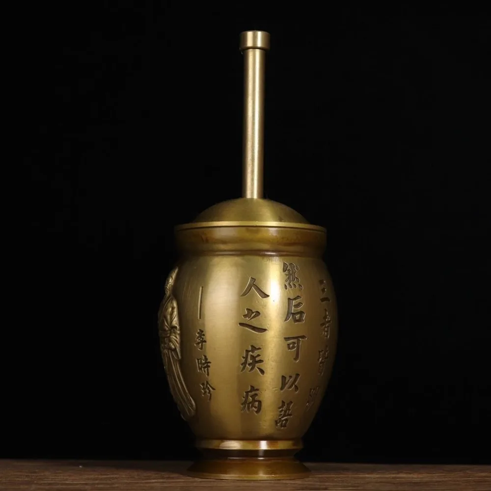 Exquisite Vintage Medicinal Mortar with Relief Carving: Li Shizhen-themed Home Decor and Collectible
Exquisite Vintage Medicinal Mortar with Relief Carving: Li Shizhen-themed Home Decor and Collectible