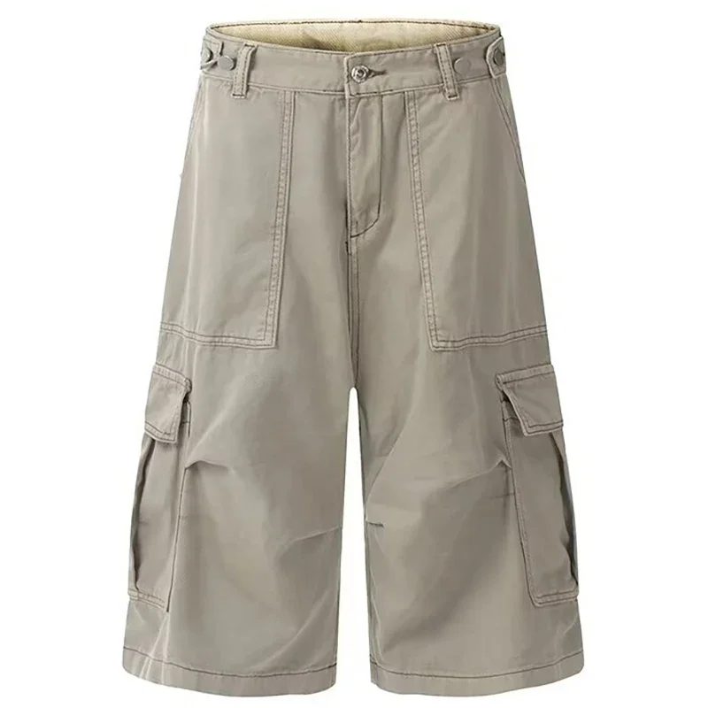 Big Pocket Wide Leg Men's Shorts Y2K New Summer Vintage Solid Color Loose Straight High Street Cargo Pants Crinkling Shorts Man
Big Pocket Wide Leg Men's Shorts Y2K New Summer Vintage Solid Color Loose Straight High Street Cargo Pants Crinkling Shorts Man