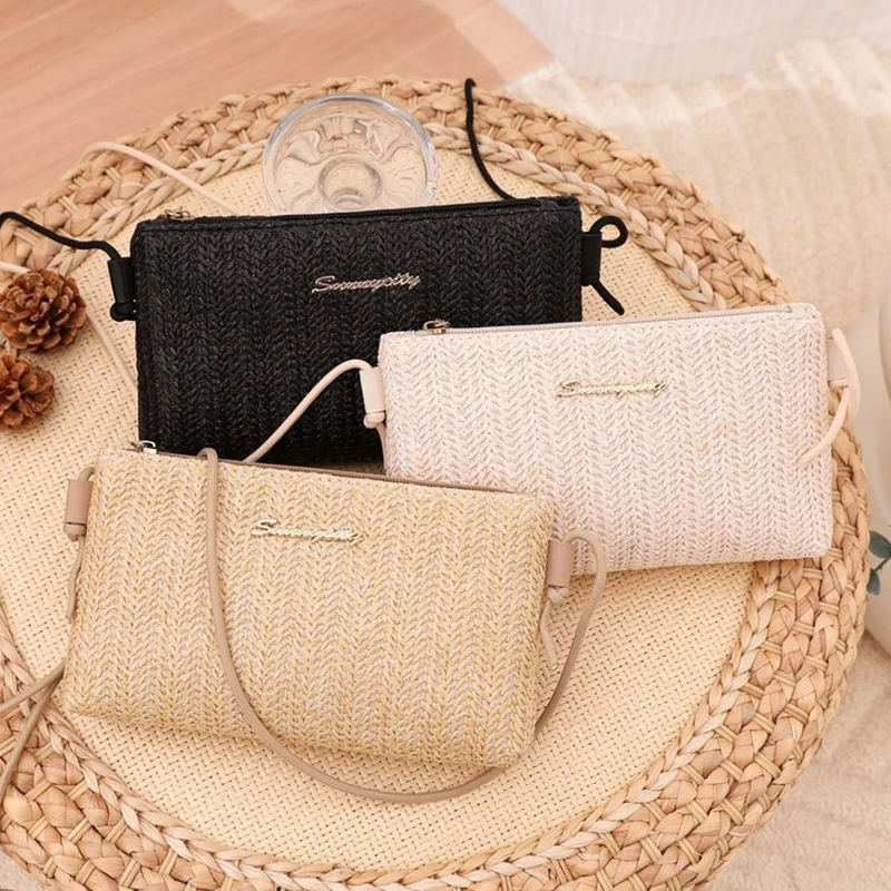 Ladies' Bag Woven Shoulder Bag Crossbody Bag Fashionable Woven Beach Shoulder Bag Mobile Phone Bag
Ladies' Bag Woven Shoulder Bag Crossbody Bag Fashionable Woven Beach Shoulder Bag Mobile Phone Bag