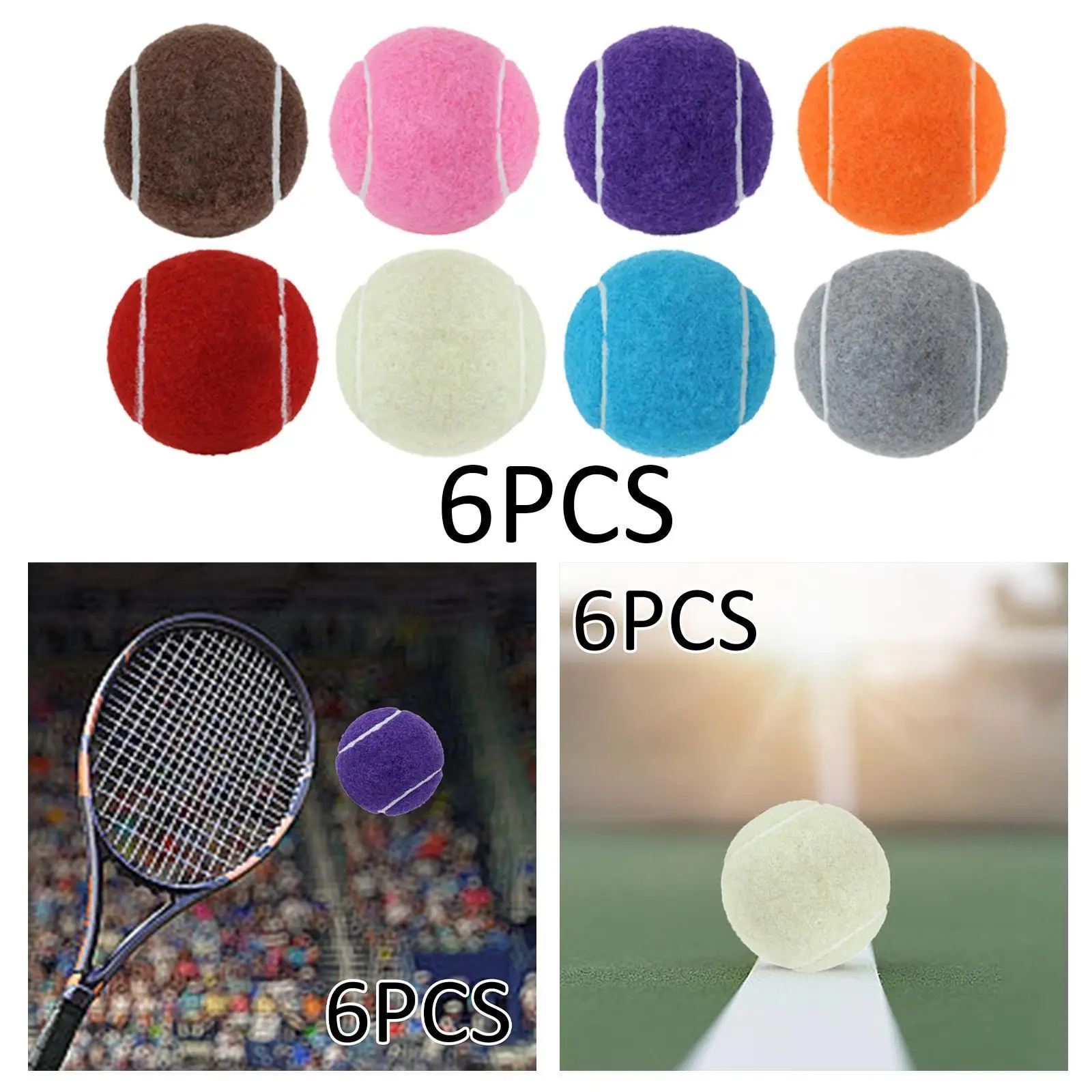 Набор из 6 высокоэластичных теннисных мячей для профессиональных тренировок, игр на улице и для собак, диаметр 2,52 дюйма, для использования в помещении
Набор из 6 высокоэластичных теннисных мячей для профессиональных тренировок, игр на улице и для собак, диаметр 2,52 дюйма, для использования в помещении