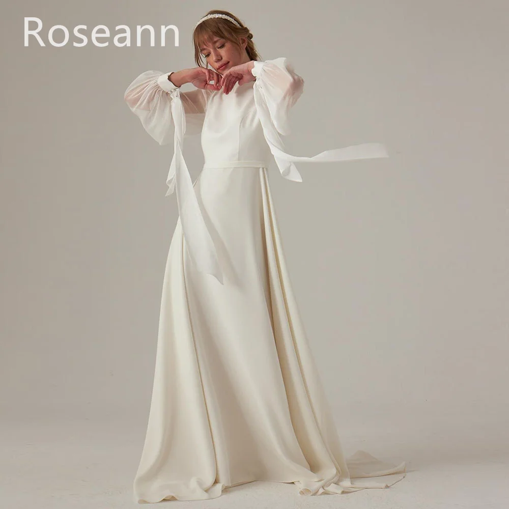 Muslim Fashion Ivory O-Neck A-line Wedding Dresses Vertically Full Draped Pleat Ribbon Bride Gown Floor Length robe de mariée
Muslim Fashion Ivory O-Neck A-line Wedding Dresses Vertically Full Draped Pleat Ribbon Bride Gown Floor Length robe de mariée