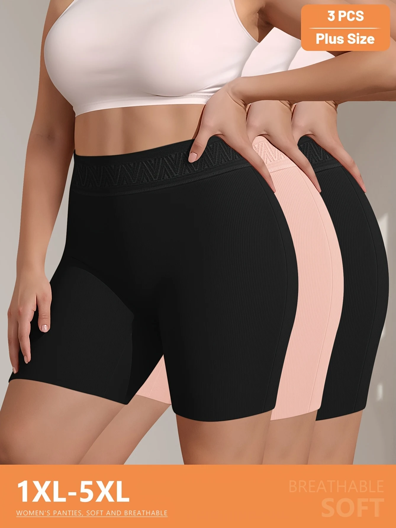 MIOTAN 3-Pack Women's Plus Size High-Waisted Boyshort Underwear - Breathable Soft Stretch Fabric, Tummy Control Butt-Lifting
MIOTAN 3-Pack Women's Plus Size High-Waisted Boyshort Underwear - Breathable Soft Stretch Fabric, Tummy Control Butt-Lifting