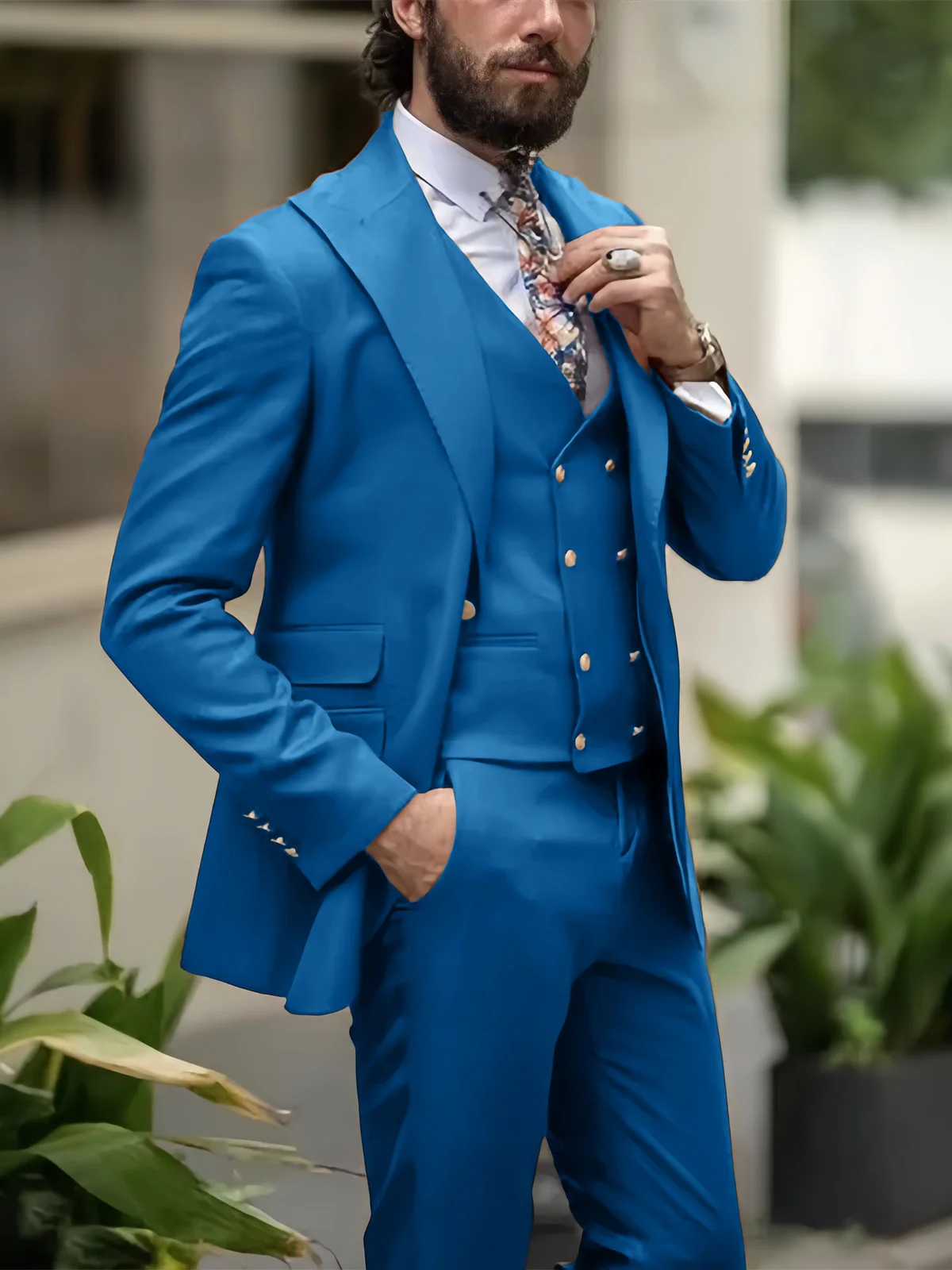 AnnieBritney Wedding Blazer with Pants Slim Fit Solid Peaked Lapel Tuxedo Double Breasted Vest Costume Homme 3 Pièces Men Suit
AnnieBritney Wedding Blazer with Pants Slim Fit Solid Peaked Lapel Tuxedo Double Breasted Vest Costume Homme 3 Pièces Men Suit
