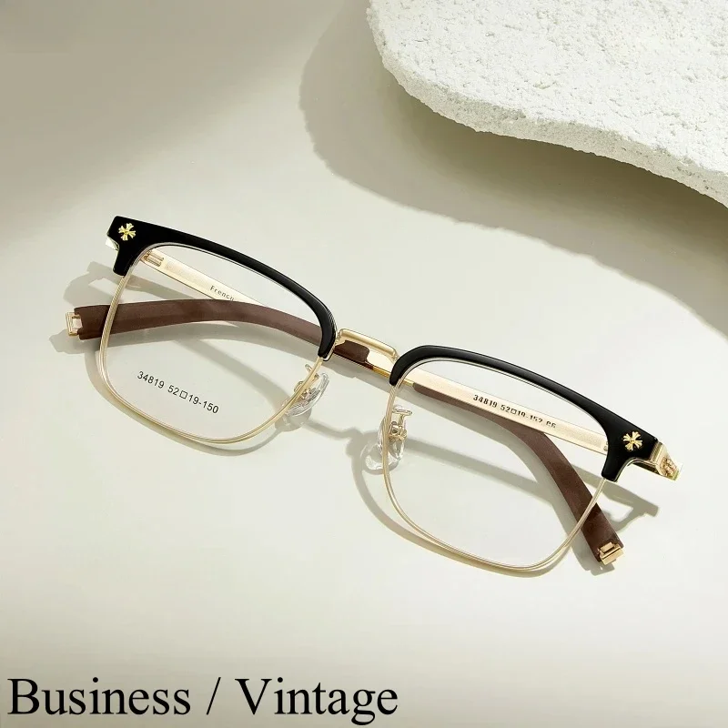 Alloy Optical Prescription Eyeglasses Men's Business Glasses Screwless Design High Quality Frames Women 34819 Custom Lenses
Alloy Optical Prescription Eyeglasses Men's Business Glasses Screwless Design High Quality Frames Women 34819 Custom Lenses