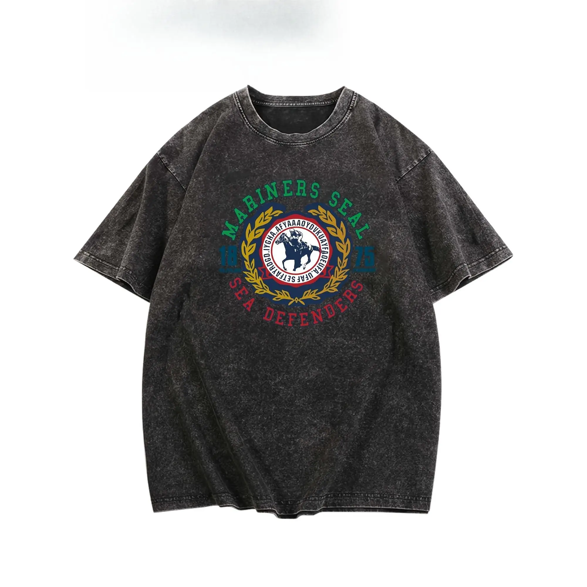 Men's Washed Retro Mariners Seal T-shirt, Vintage Oversized Graphic Tee, Casual Streetwear Sea Defenders Top
Men's Washed Retro Mariners Seal T-shirt, Vintage Oversized Graphic Tee, Casual Streetwear Sea Defenders Top